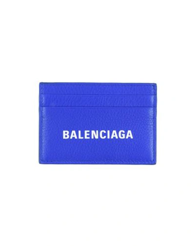 Balenciaga Document Holder In Bright Blue