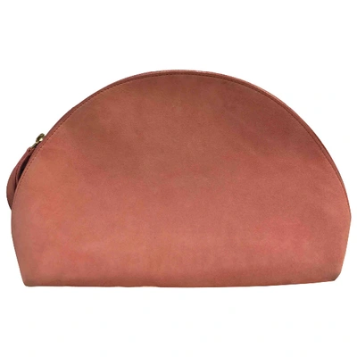 Pre-owned Mansur Gavriel Clutch Bag In Pink