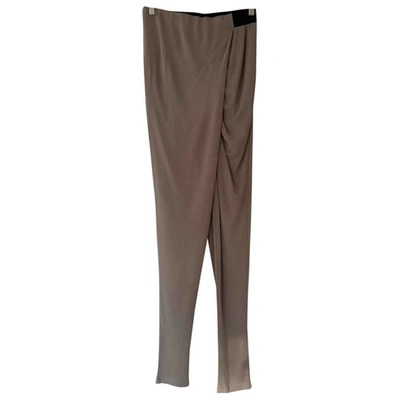 Pre-owned Msgm Trousers In Grey