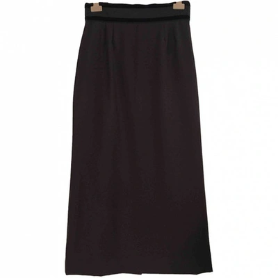 Pre-owned Chloé Wool Mid-length Skirt In Burgundy