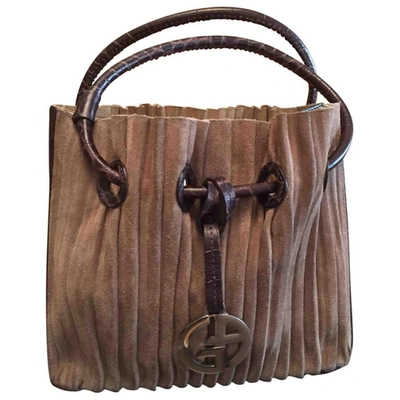 Pre-owned Giorgio Armani Handbag In Beige