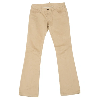 Pre-owned Dsquared2 Straight Pants In Beige