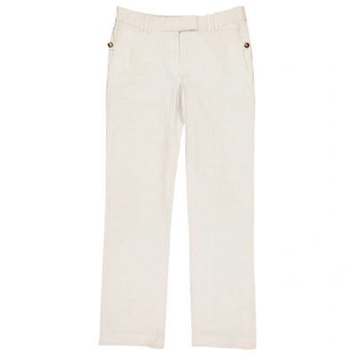 Pre-owned Burberry Straight Pants In White