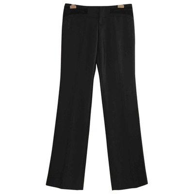 Pre-owned Gucci Wool Trousers In Black