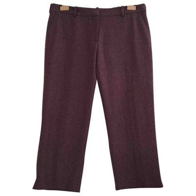 Pre-owned Alexander Mcqueen Wool Trousers In Purple