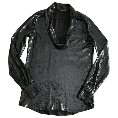 Pre-owned Balmain Silk Blouse In Black