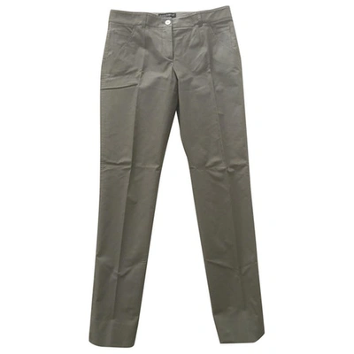 Pre-owned Dolce & Gabbana Straight Pants In Khaki