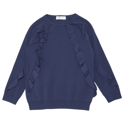 Pre-owned Valentino Jumper In Navy