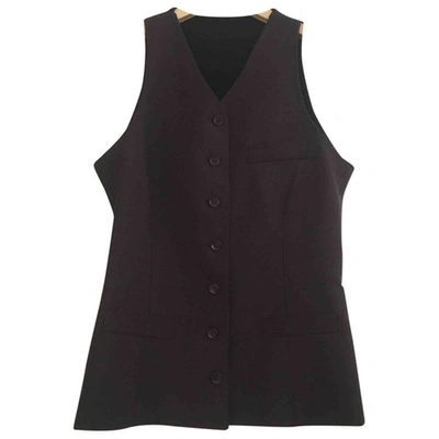 Pre-owned Dolce & Gabbana Wool Short Vest In Burgundy