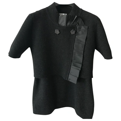 Pre-owned Max Mara Wool Top In Anthracite