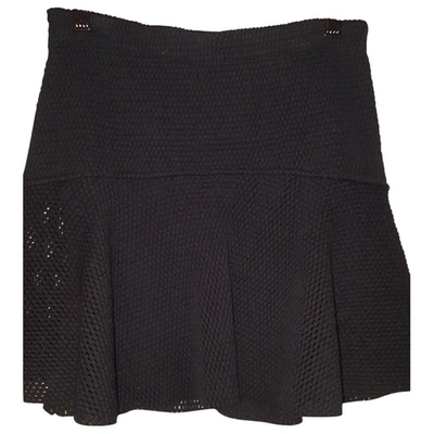 Pre-owned Iro Wool Mini Skirt In Black