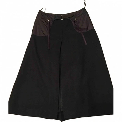 Pre-owned Prada Wool Mid-length Skirt In Black