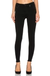 Citizen Of Humanity Rocket Ankle Mid-rise Skinny Jeans In All Black