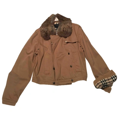 Pre-owned Burberry Jacket In Camel