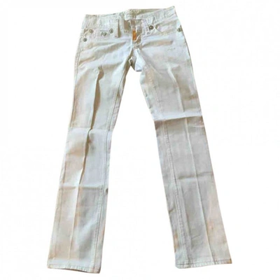 Pre-owned Dsquared2 Straight Jeans In White