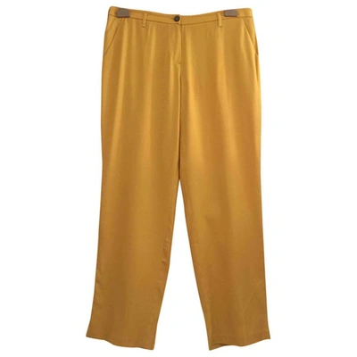 Pre-owned Emporio Armani Trousers In Yellow