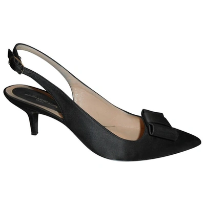 Pre-owned Atelier Mercadal Black Cloth Heels