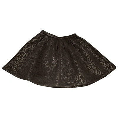 Pre-owned Msgm Mini Skirt In Black