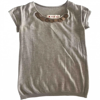 Pre-owned Marni Cashmere T-shirt In Beige
