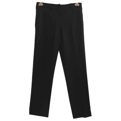 Pre-owned Fendi Wool Slim Pants In Black