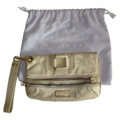 Pre-owned Jimmy Choo Gold Leather Clutch Bag