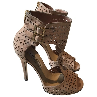 Pre-owned Jimmy Choo Sandals In Beige