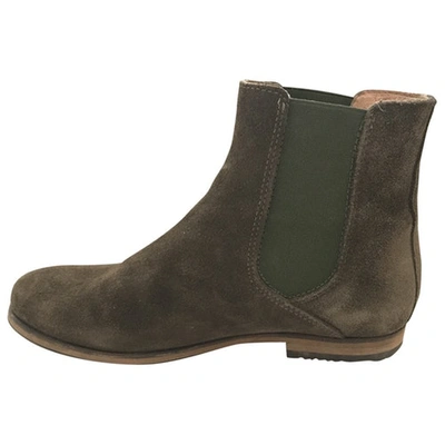 Pre-owned Aigle Khaki Suede Ankle Boots