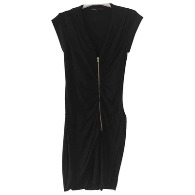 Pre-owned Maje Mini Dress In Black