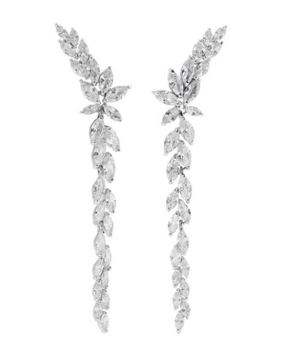 Cz By Kenneth Jay Lane Earrings In Silver