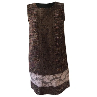 Pre-owned Dolce & Gabbana Tweed Dress In Multicolour