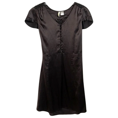 Pre-owned Iro Silk Mid-length Dress In Brown