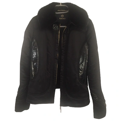 Pre-owned Versace Black Polyester Jacket