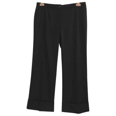 Pre-owned Dolce & Gabbana Wool Large Pants In Black