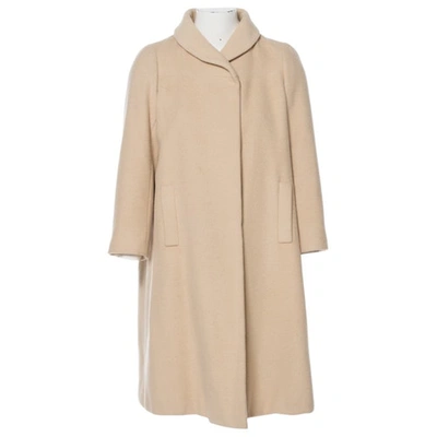 Pre-owned Balenciaga Wool Coat In Beige