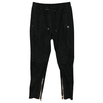 Pre-owned Balmain Trousers In Black