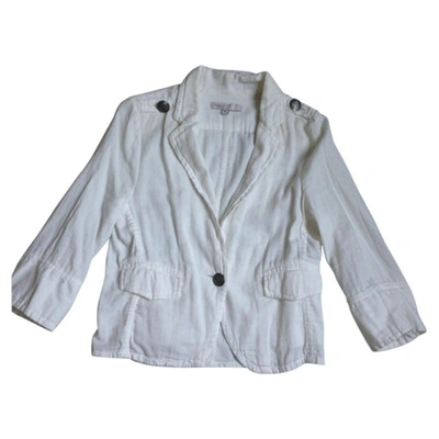 Pre-owned Maje Pondicherry Jacket In White
