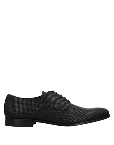 Grey Daniele Alessandrini Lace-up Shoes In Black