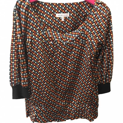 Pre-owned See By Chloé Silk Blouse In Orange