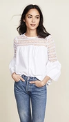 ENDLESS ROSE CROCHET BLOUSE WHITE,ENGLI30146