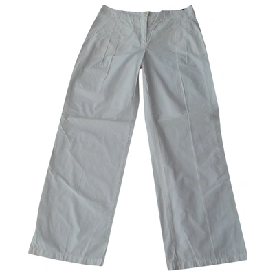 Pre-owned Patrizia Pepe Straight Pants In Ecru