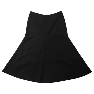 Pre-owned Alexander Mcqueen Wool Mid-length Skirt In Black