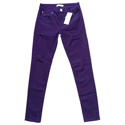 Pre-owned Sandro Slim Jeans In Purple