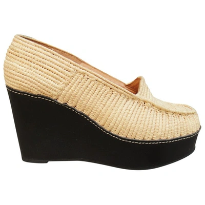 Pre-owned Carven Flats In Beige