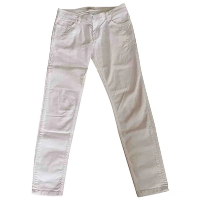 Pre-owned Maje Slim Pants In White