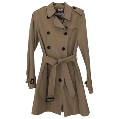 Pre-owned Burberry Beige Cotton Trench Coats
