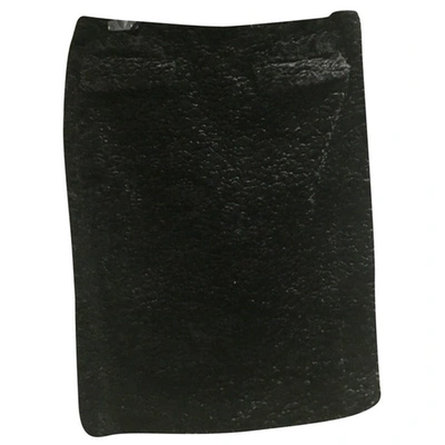 Pre-owned Acne Studios Velvet Mid-length Skirt In Black