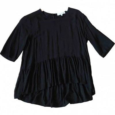 Pre-owned Sandro Black Viscose Top