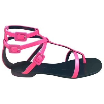 Pre-owned Giuseppe Zanotti Leather Sandals In Pink