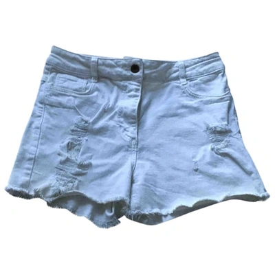 Pre-owned Sandro White Cotton - Elasthane Shorts