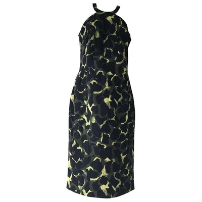 Pre-owned Versace Wool Mid-length Dress In Multicolour